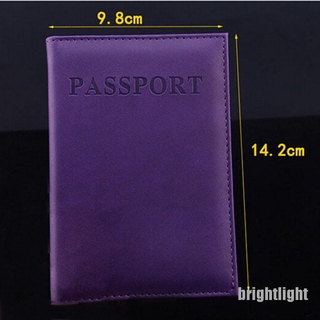 Brightlight mujeres hombres pasaporte titular de cuero sintético viaje pasaporte cubierta de la tarjeta titular (6)