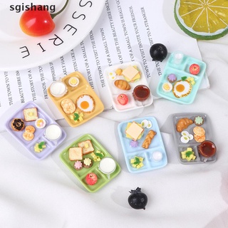 sgisg 1/12 casa de muñecas mini buffet desayuno plato accesorios de cocina muñeca juguetes de alimentos. (9)