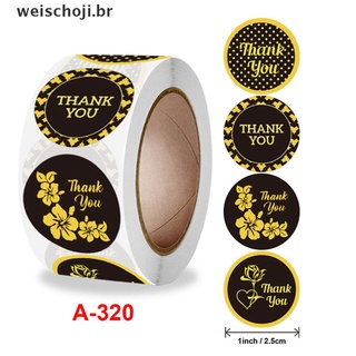 Wei 500 piezas/rollo adhesivo De sellado Thank You diario álbum De recortes/decoraciones