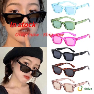 Qinjue nueva moda rectángulo gafas de sol marco cuadrado señoras gafas Retro gafas de sol estilo moda gafas de conductor gafas de protección UV400 Vintage gafas de sol para las mujeres