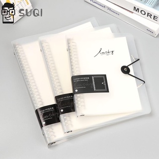 Suqi nuevo cuaderno Shell A4/A5/B5 anillo carpeta archivo carpeta suministros de oficina recargable página interior papelería Vintage 30/26/20 agujeros cubierta del bloc de notas