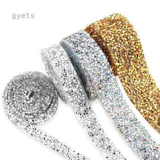yard hot fix rhinestone applique strass cinta de cristal con diamantes de imitación para ropa de hierro en apliques para vestidos