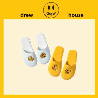 Drew House JustinCara sonriente Justin Biber Zapatillas de algodón pareja Hotel Casa baño zapatillas antideslizantes (1)