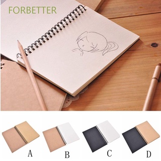 Forbetter papelería/cuaderno/estuche De Papel Kraft Espiral con escritura