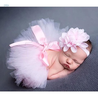 DREA lindo niño recién nacido niña tutú falda y diadema foto Prop traje traje