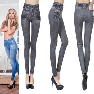 Mujer Slim Skinny Jeans Jeggings elástico lápiz pantalones Leggings pantalones apretados