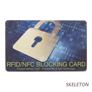 Protector De Tarjeta De Crédito Esqueleto RFID Bloqueo De Señales NFC Escudo Seguro Para Pasaporte Monedero (1)