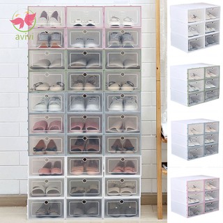 caja de zapatos de plástico transparente con diseño de tapa, almacenamiento de zapatos, herramienta de almacenamiento para el hogar