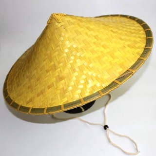 Sombrero de bambú de ala grande sombrero de protección solar para hombre Accesorios mágicos decoración del Ejército Rojo sombrero de paja de bambú sombrero de pesca de los ganaderos