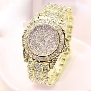 reloj analógico de cuarzo con diamantes para mujer