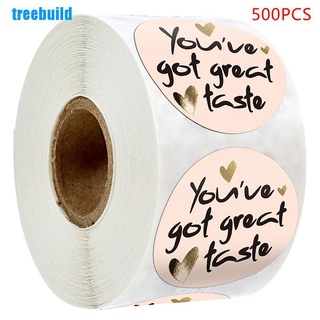[Treebuild] 500 unids/rollo tienes gran sabor pegatinas de agradecimiento para álbum de recortes etiquetas Wedd