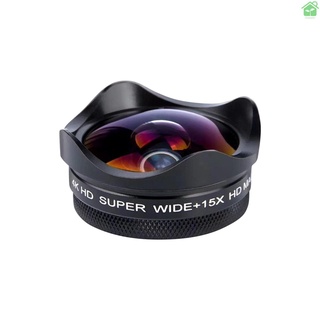 [gree] lente de cámara para Smartphone 4K Ultra HD 0.45X gran angular 15X Macro lente de teléfono con Clip Universal Compatible con iPhone Samsu