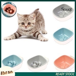 Sqgt - alimentador para mascotas, perro, gatos, antichoque, huella colgante, alimentación, agua, cuenco