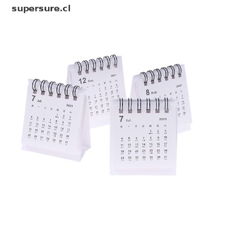 supersure 1x calendario mensual calendario calendario portátil mini flip 2021-2022 de pie escritorio.