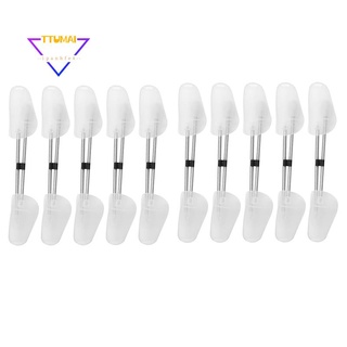 10 x PAIRS OF SHOE TREE TREES PLASTIC MAINTAIN SHAPE SHOES FOOTWEAR WHITE