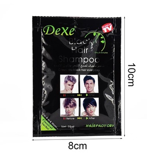 [bn] champú de 25 ml ingrediente vegetal rápido teñido unisex negro cabello tinte champú para adultos (5)