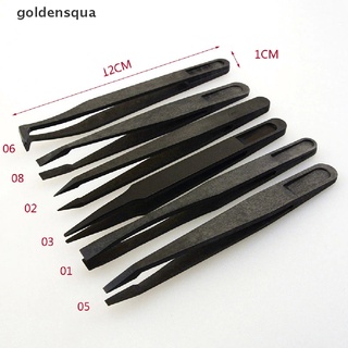 [goldensqua] Type : Plastic Tweezers Material: PPS+Fiber composite plastics Color:black Overall Size : approx. 12 x 1.1