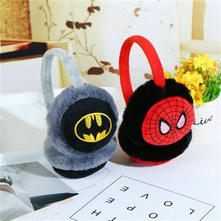 TAURITE Soft Ear Warmers Superman Kids Gift Warm Earmuffs Captain America Plush Batman Spiderman Ear Protection (4)
