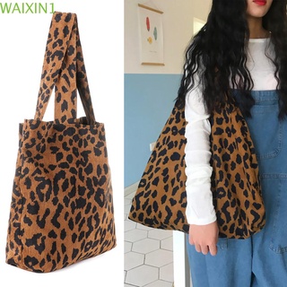 susans mujer solo bolso de hombro grande bolsos tote leopardo impresión moda pana casual bolsa de la compra