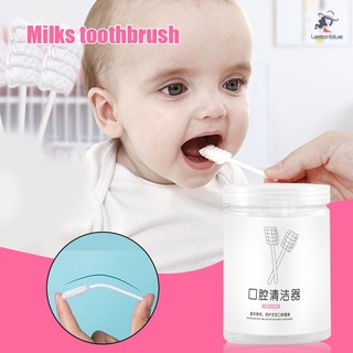 30pcs cepillo de dientes de bebé bebé limpiador de lengua desechable cepillo de dientes limpio bebé boca gasa cepillo de dientes bebé cuidado oral