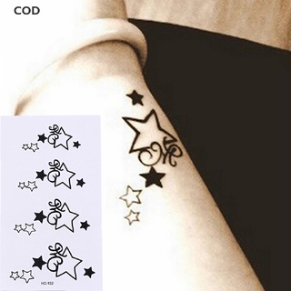 [COD] Cute Waterproof Star Arm Temporary Tattoo Stickers Body Art Removable Tatoos HOT