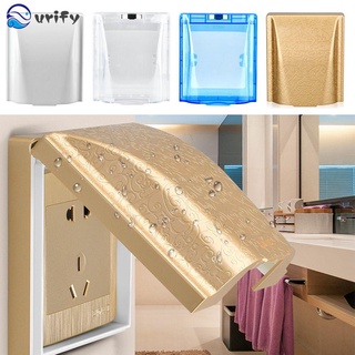 URIFY Transparent Electric Plug Cover Power Outlet Sockets Socket Protector 86 type Splash Box Waterproof Bathroom Supplies Switch protection box/Multicolor
