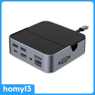 [Kayla's 3c] adaptador USB tipo C a HDMI VGA 9 en 1 Hub multifuncional para imágenes claras