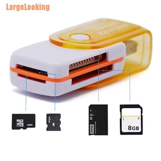 Largelooking * lector de tarjetas de memoria USB 4 en 1 útil para MS-PRO TF Micro SD de alta velocidad