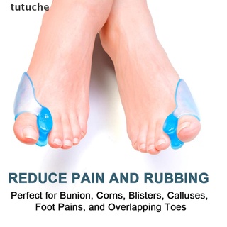 tutuche 1 par de corrector de dedo del dedo del pie de unión gel de silicona ortopédico enderezador separador dolor cl