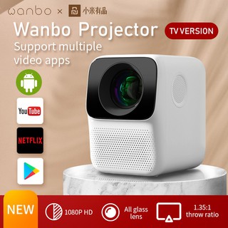 Prr Xiaomi Wanbo T2 proyector Lcd Led gratis soporte 1080p Vertical Keystone corrección Portátil Theater Home proyector (1)