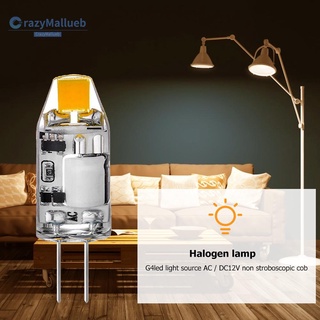 Crazymallueb 2W G4 LED halógeno lámpara COB bombilla lámpara de lámpara de araña reemplazar AC/DC12V hogar útil
