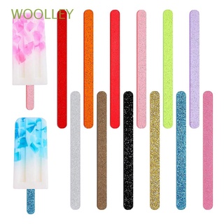 WOOLLEY 11.3x1cm Popsicle Stick Glitter Kids Gift Ice Cream Sticks DIY Baby Shower Crafts Handmade Making Acrylic 10/50Pcs Party Supplies