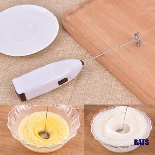 (Ratas) Mini batidor de café eléctrico mezclador de espuma de leche espumador de huevo batidor herramientas de cocina (1)