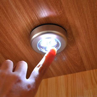 3 LED Alimentado Con Batería Inalámbrica Luz De Noche Palo Grifo Táctil Push Seguridad Armario Cocina Lámpara De Pared