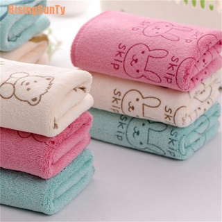 Risingsunty (~) 2Pcs lindo microfibra absorbente secado baño playa toalla bebé niños dibujos animados toalla