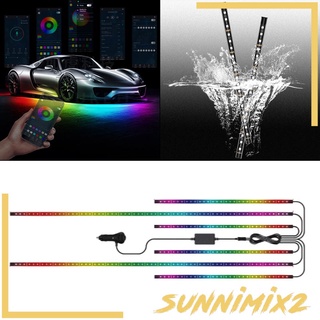 [SUNNIMIX2] 12v Bluetooth RGB coche bajo brillo luces con Control de aplicación para coche SUVs camiones (1)