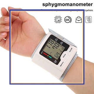 cuidado de la salud automático muñeca digital monitor de presión arterial tonómetro medición de frecuencia de pulso