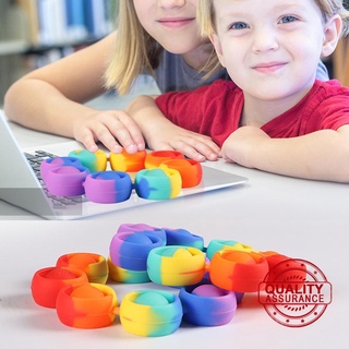 luminoso arco iris roedor pionero burbuja pulsera niños pulsera juguetes educativos escritorio d7f2