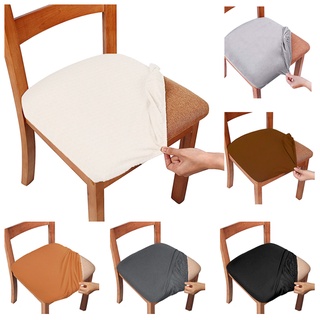 Fundas de asiento para silla extraíbles, lavables, elásticas, macizas, para sillas de comedor, cocina