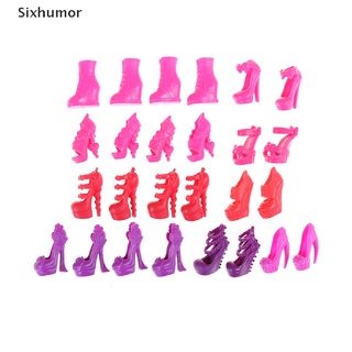 [sixhumor] 10pairs accesorios de moda botas de tacón alto zapatos sandalias para muñeca monstruo colorido cl
