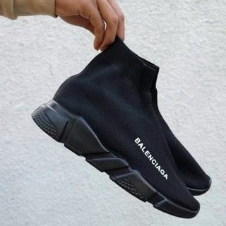 100% original Sepatu Casual Sneaker Balenciaga Knit High Full Hitam Man Cowok Pria