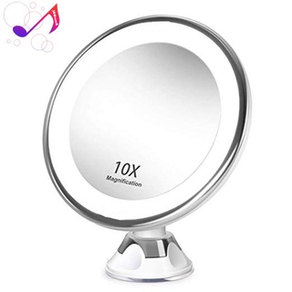 Makeup Vanity Mirror Portable with LED Light Suction Cup 360° Rotating Makeup Glass Home Desktop Bathroom Travel