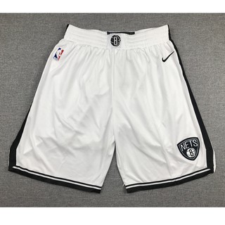 Nike NBA Jersey pantalones NBA Brooklyn Nets Kyrie Irving Kevin Durant blanco temporada regular baloncesto pantalones cortos