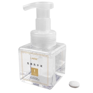 [cab] 10 pzs tabletas efervescentes limpias de espuma de jabón de aloe 110g botella desinfectante de manos