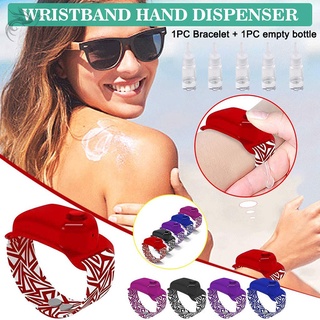 dispensador de mano líquido desinfectante de manos dispensador portátil de silicona recargable pulsera portátil desinfectante de manos (1)