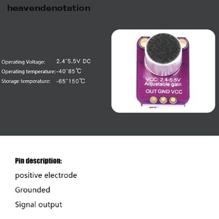 [heavendenotation] gy max4466 amplificador de micrófono electret con módulo amplificador de ganancia ajustable