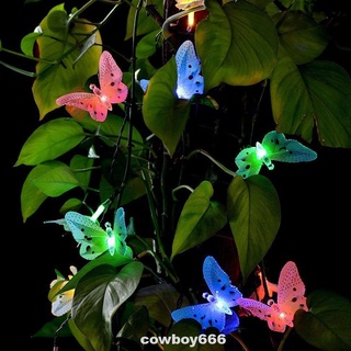 Mariposa energía Solar LED hadas cadena de luz al aire libre jardín paisaje decoración lámpara