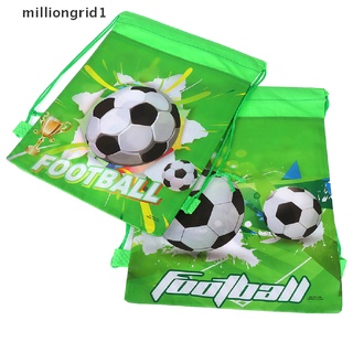 [milliongrid1] bolsa de fútbol con cordón no tejida para niños, viajes, escuela, bolsas de regalo (3)