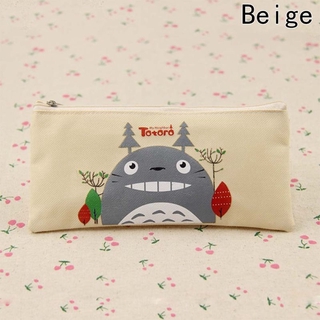 Estuche para lápices de lona de dibujos animados gato Totoro. Bolso organizador de maquillaje cosmético (7)