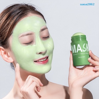 sasa 40g control de aceite verde masca palo retráctil poro sólido hidratante control de aceite facial palo para el cuidado de la piel